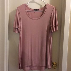 Cable and gauge light purple top